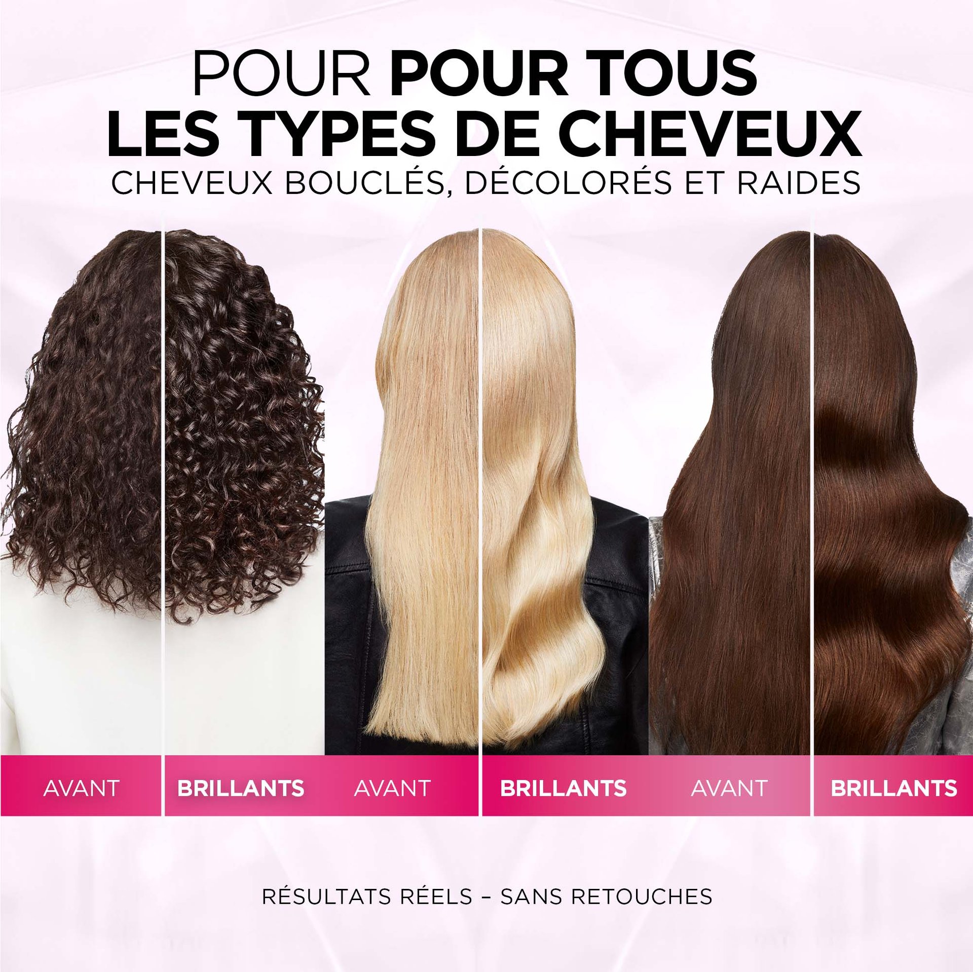 L'Oréal Paris Hair Expertise Revitalisant brillance Glycolic Gloss, résultas avant et après